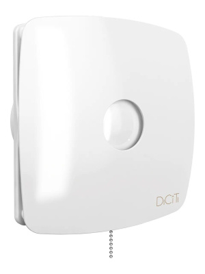 Вентилятор накладной RIO D125 обр.клапан тяг.выкл. DICITI