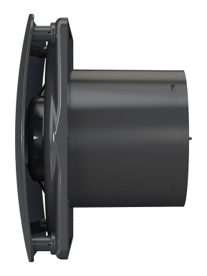 Вентилятор накладной RIO D125 обр.клапан Obsidian DICITI