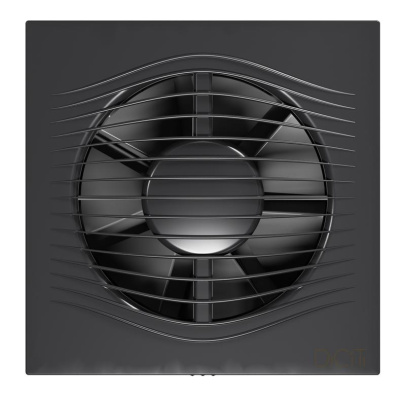 Вентилятор накладной SLIM D125 обр.клапан Dark gray metal DICITI