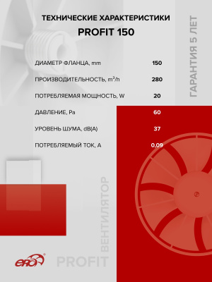 Клапан приточный KP KIV D125 труба ПВХ РКМ L1м мин.вата ERA