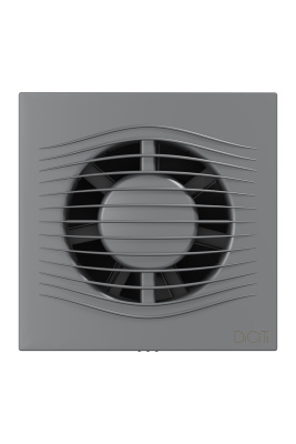 Вентилятор накладной SLIM D100 обр.клапан Gray metal DICITI