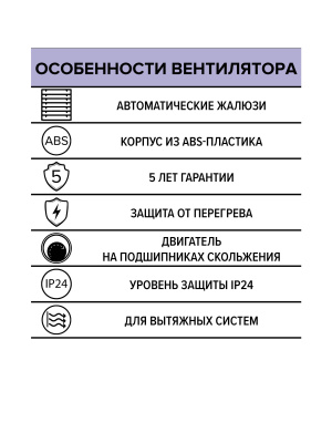 Вентилятор накладной EURO D100 авт.жалюзи ERA