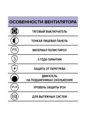 Вентилятор накладной A D125 тяг.выкл. AURAMAX