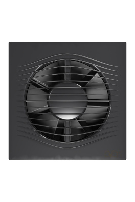 Вентилятор накладной SLIM D125 обр.клапан Dark gray metal DICITI